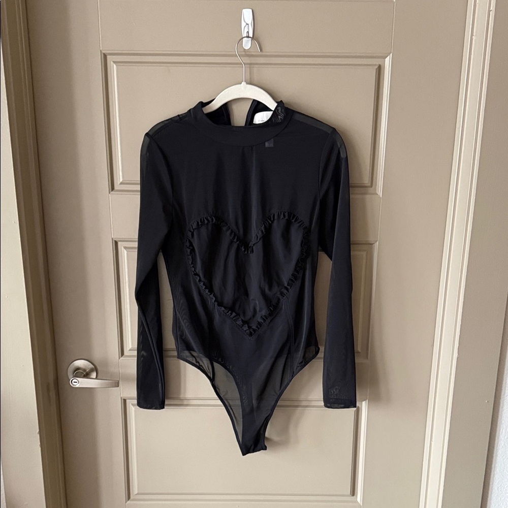 Fleur du Mal Black Heart Bodysuit